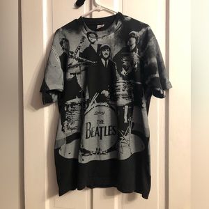 Mid Nineties Beatles All Over Print Shirt Size Large 1995